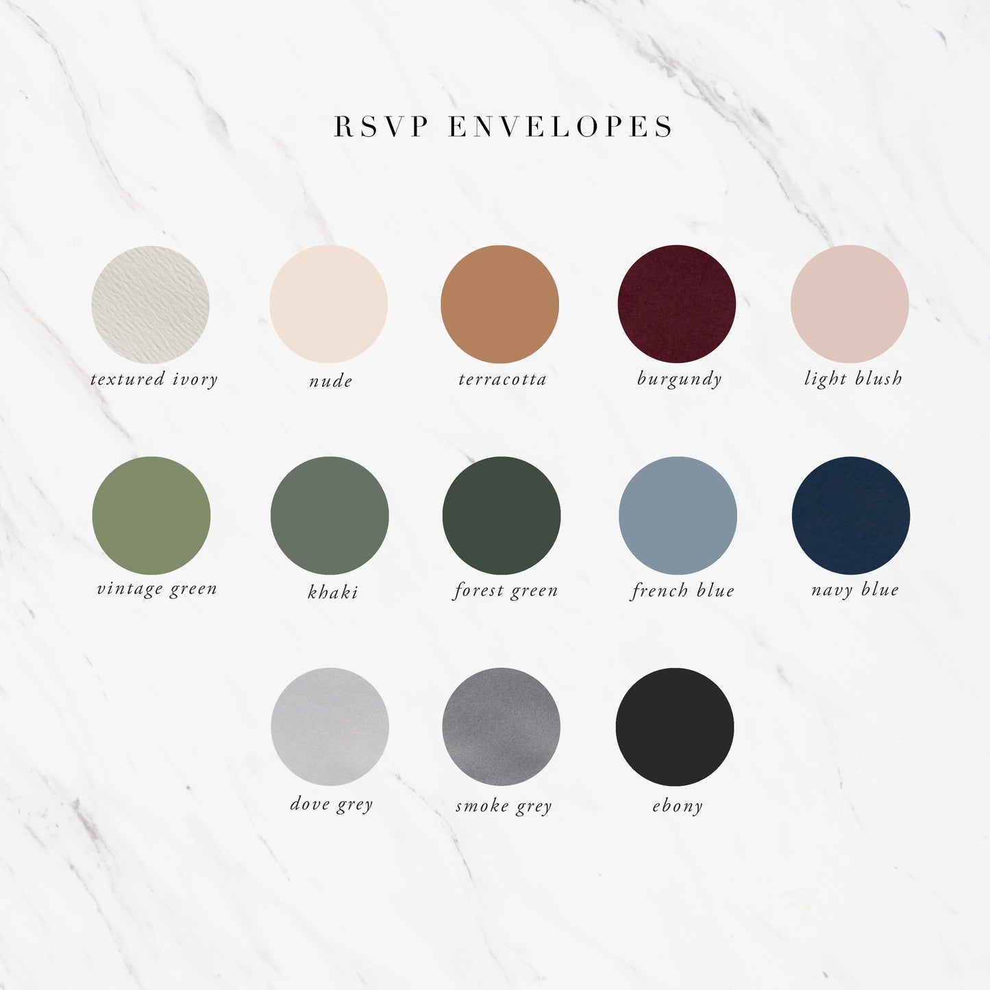 Wedding Venue RSVP Card with Return Envelope