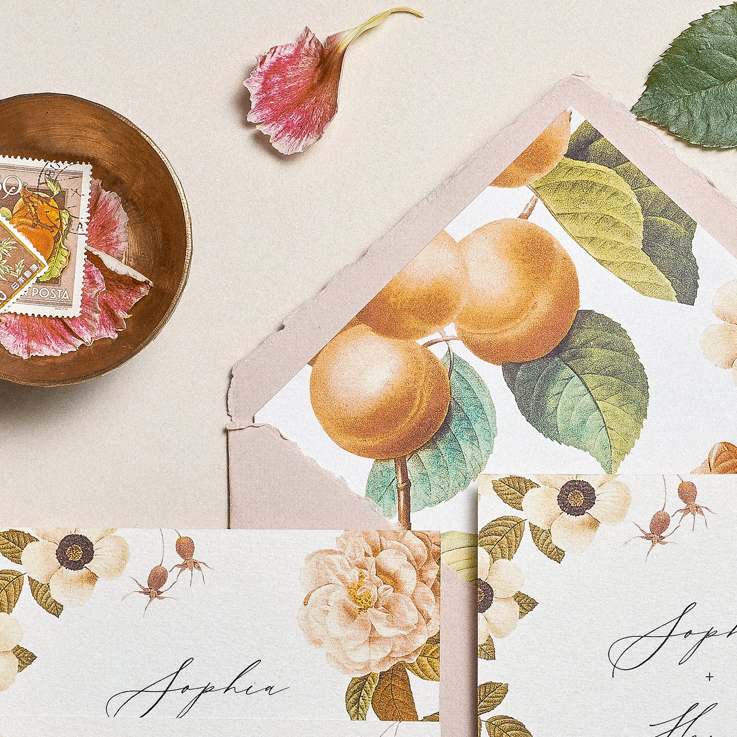 floral wedding invite