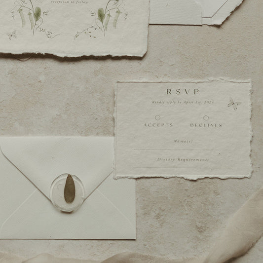 Petit Pois RSVP Card with Return Envelope