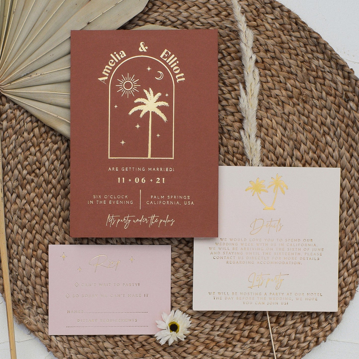Arabian Nights RSVP Card with Return Envelope