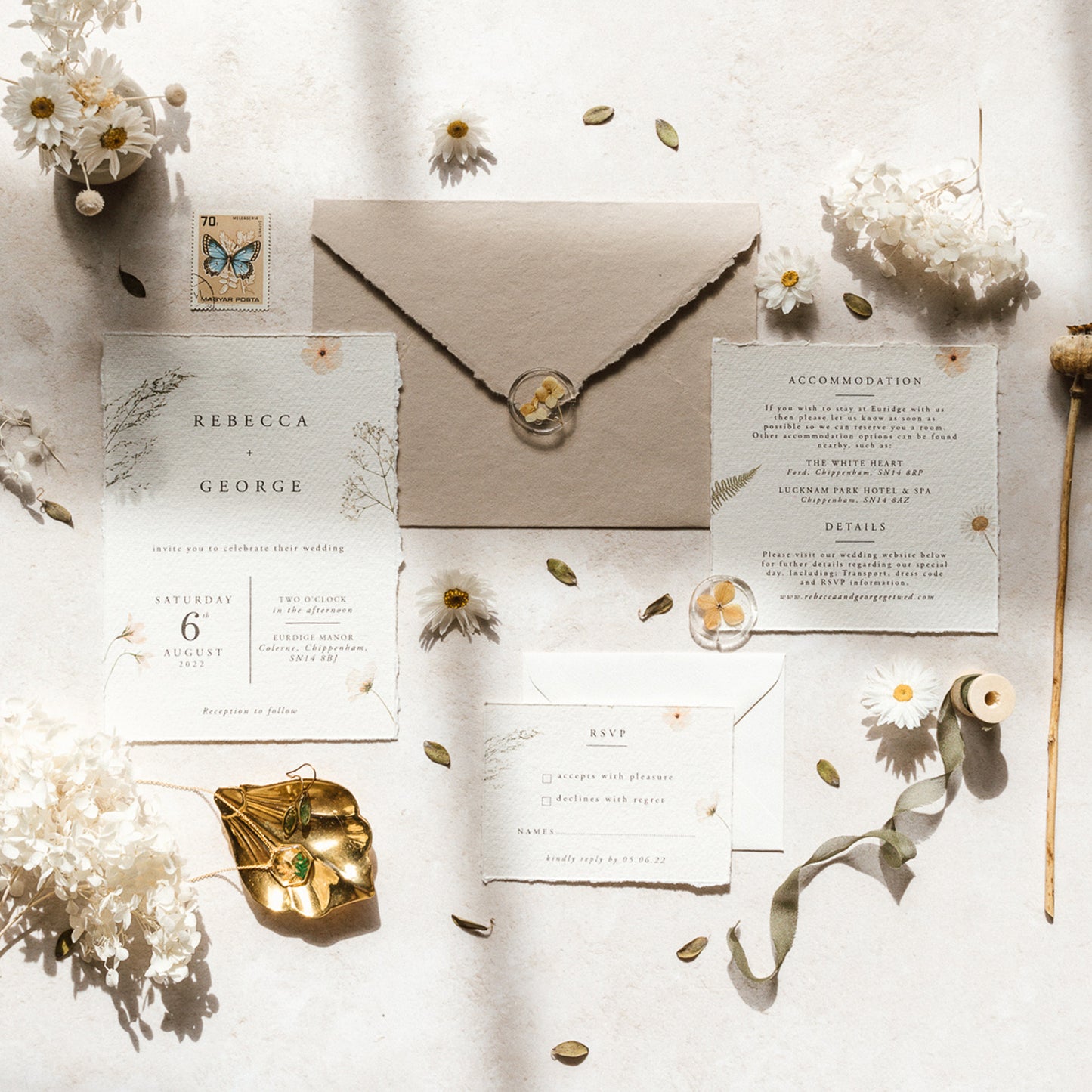 Boho Garden Wildflower Details Card