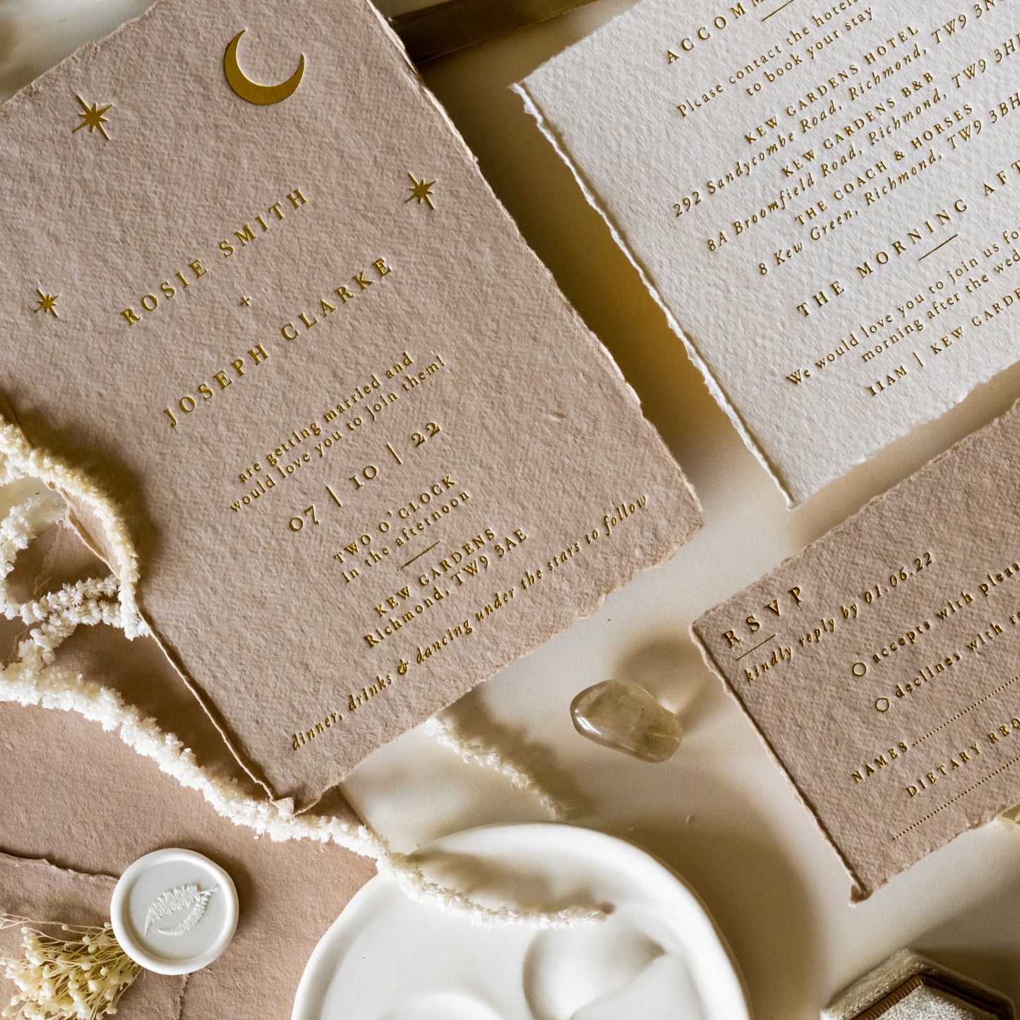 Moon & Stars Natural Invitation