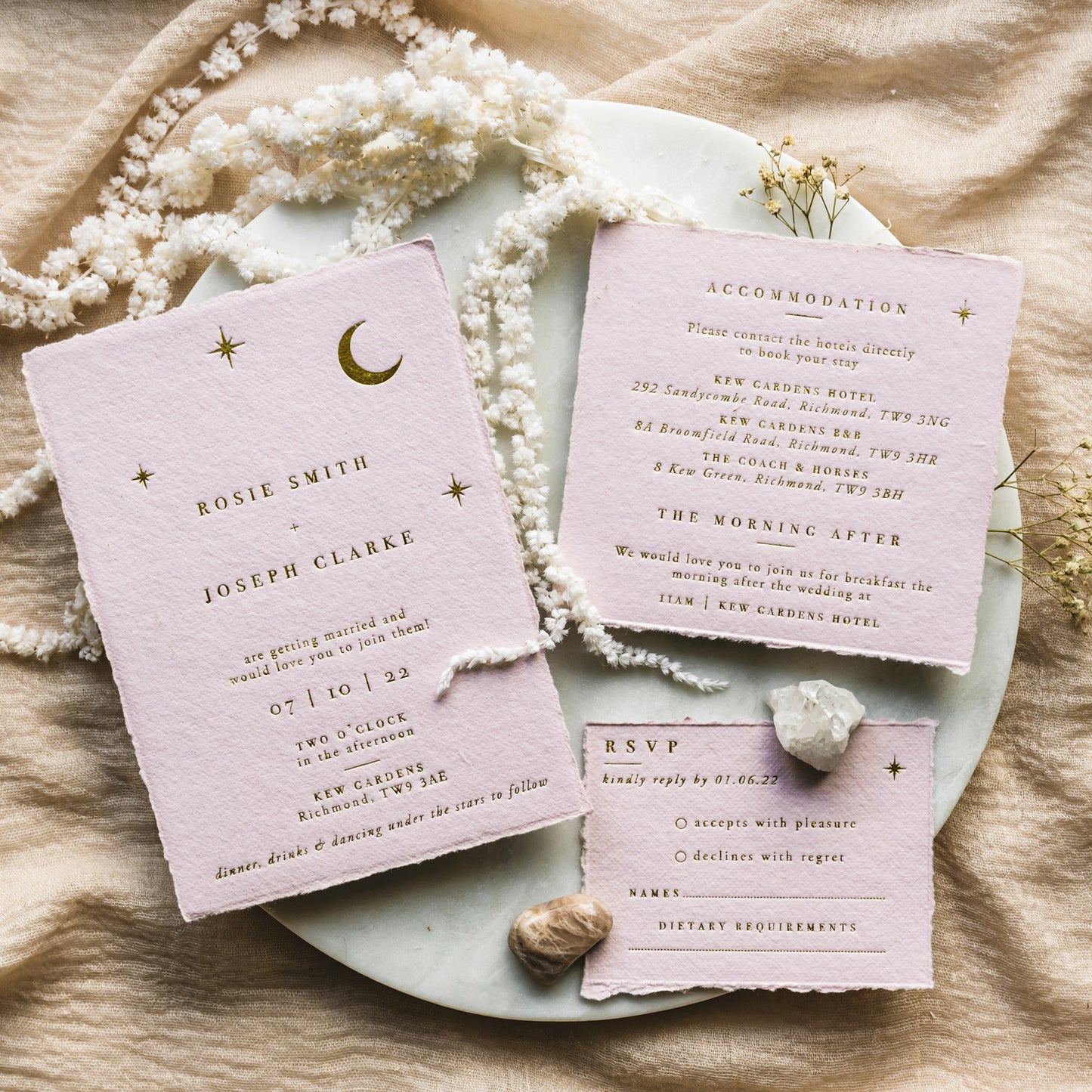 Moon & Stars Blush Details Card