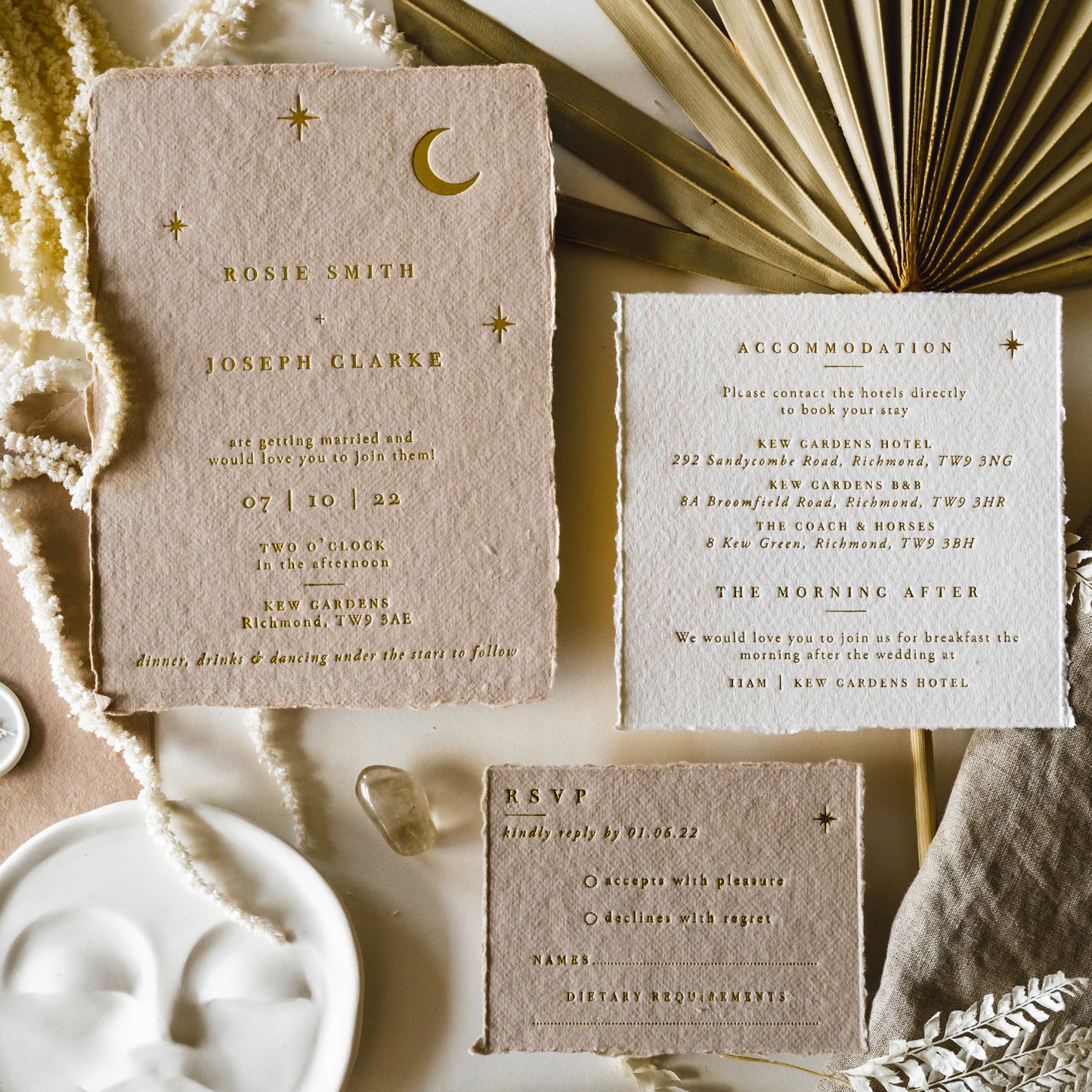 Moon & Stars Natural Invitation