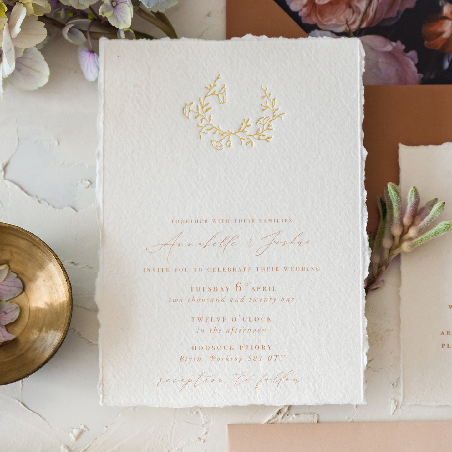 floral wedding invite