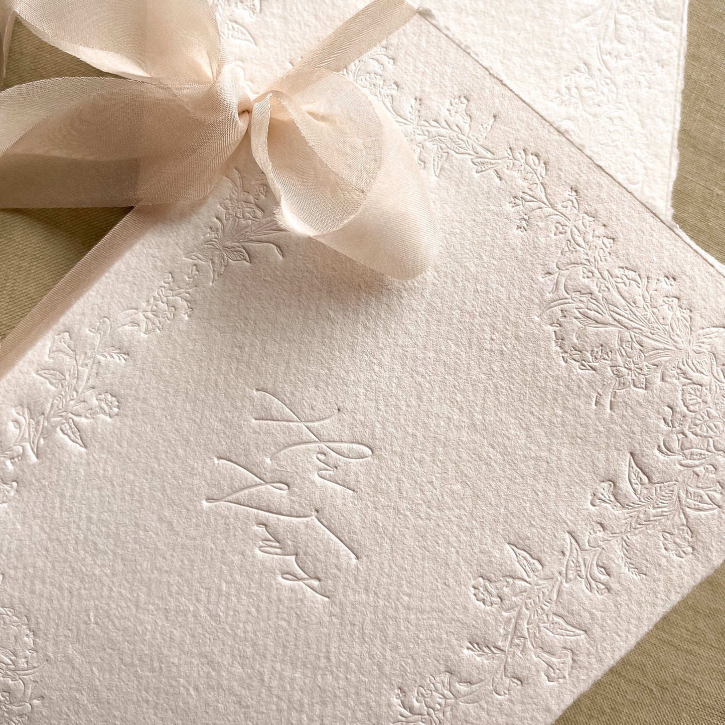 Floral Letterpress Vow Books