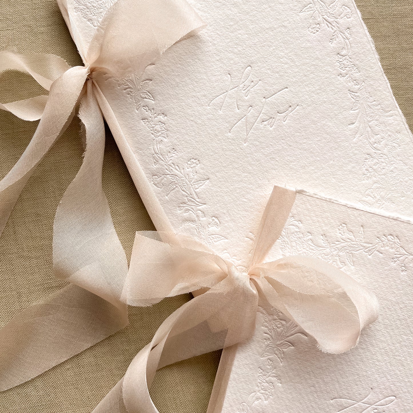 Floral Letterpress Vow Books