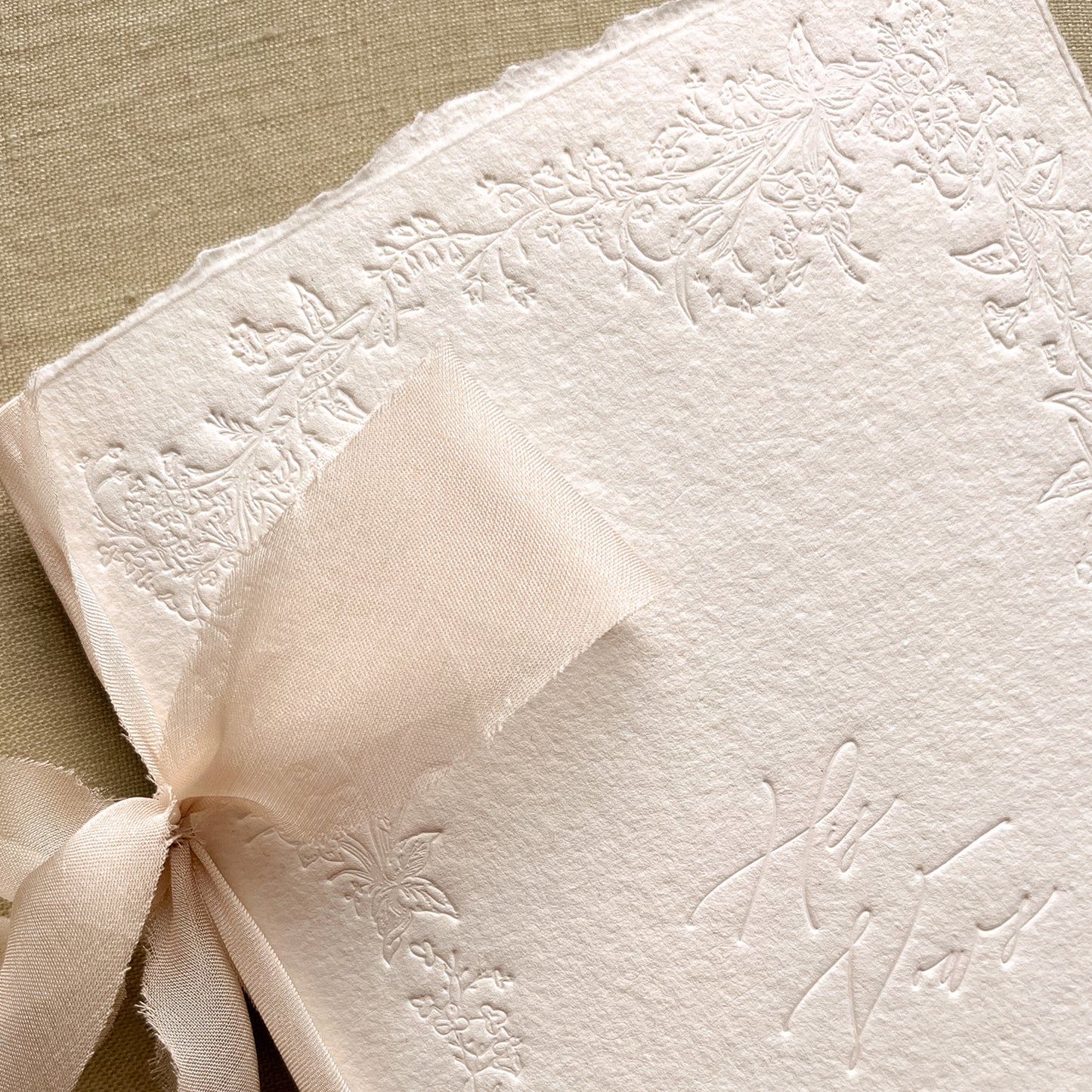 Floral Letterpress Vow Books