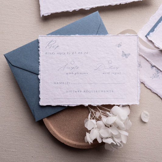 Les Fleur RSVP Card with Return Envelope