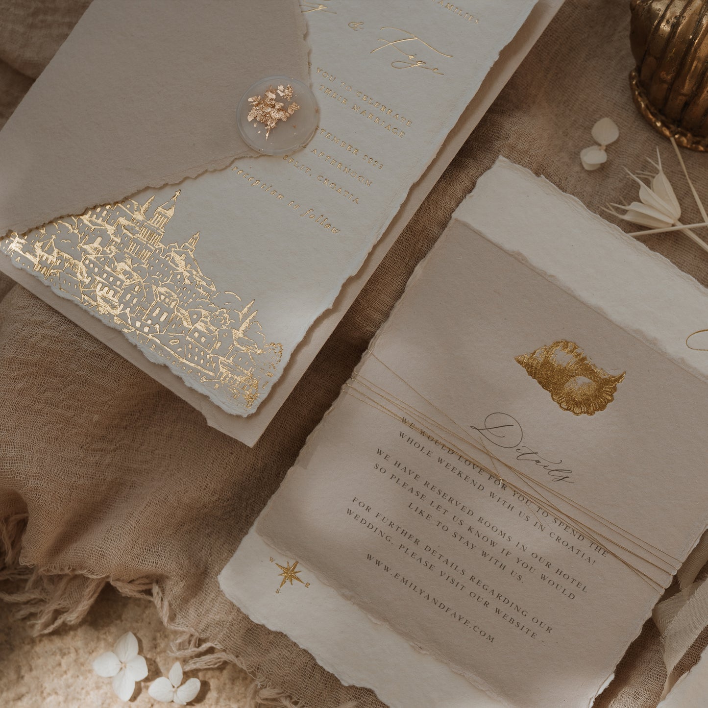 Destination Wedding Invitation Sample Suite