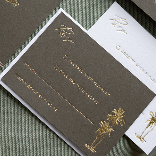 Lake Como RSVP Card with Return Envelope