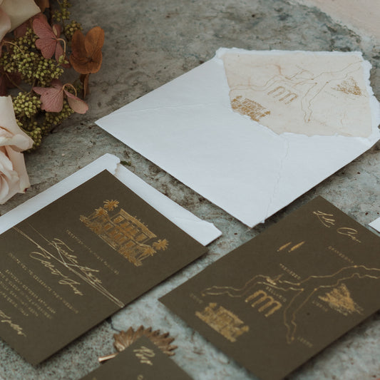 Lake Como Wedding Invitation Sample Suite