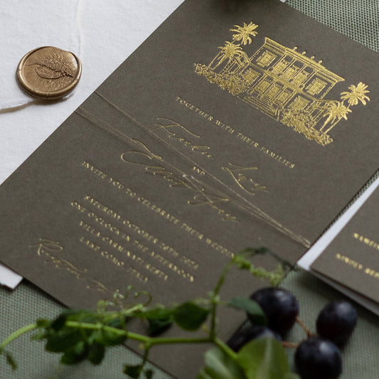 lake Como wedding invitation