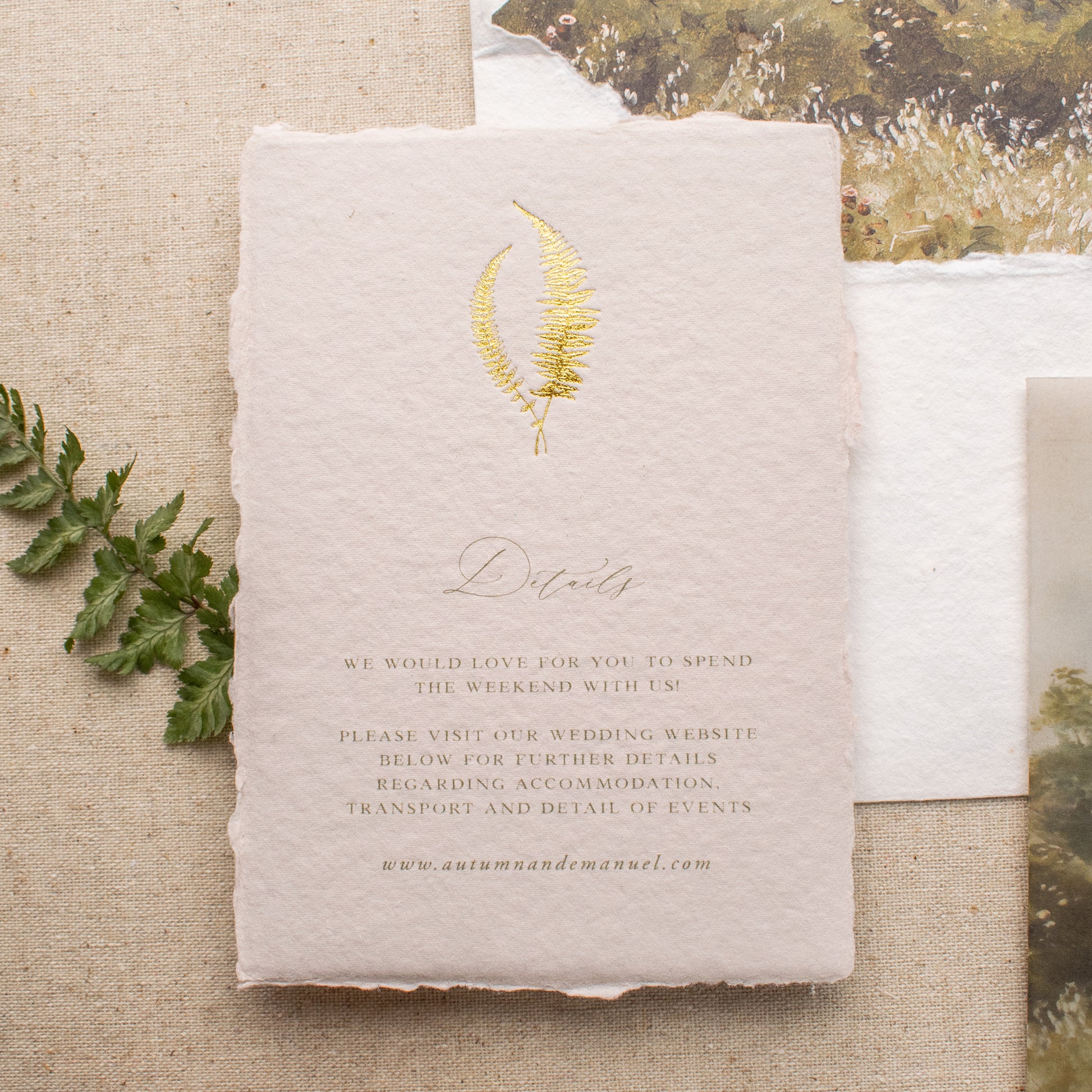 fine art wedding invitation