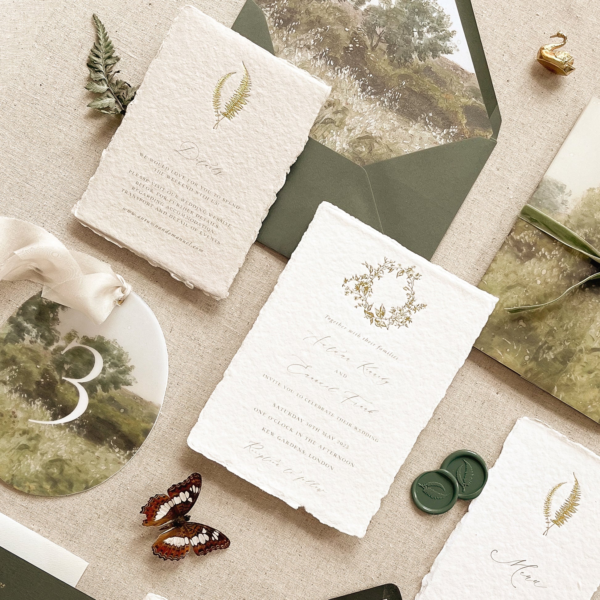fine art wedding invitation