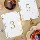 Floral wedding table number