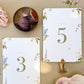 Floral wedding table number