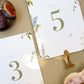 Floral wedding table number
