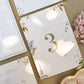 Floral wedding table number