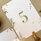 Floral wedding table number