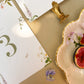 Floral wedding table number