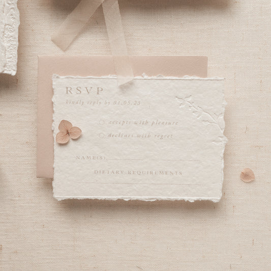 Secret Garden RSVP Card with Return Envelope