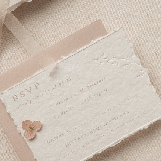 Secret Garden RSVP Card with Return Envelope