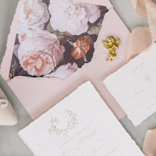 Victoria RSVP Card with Return Envelope