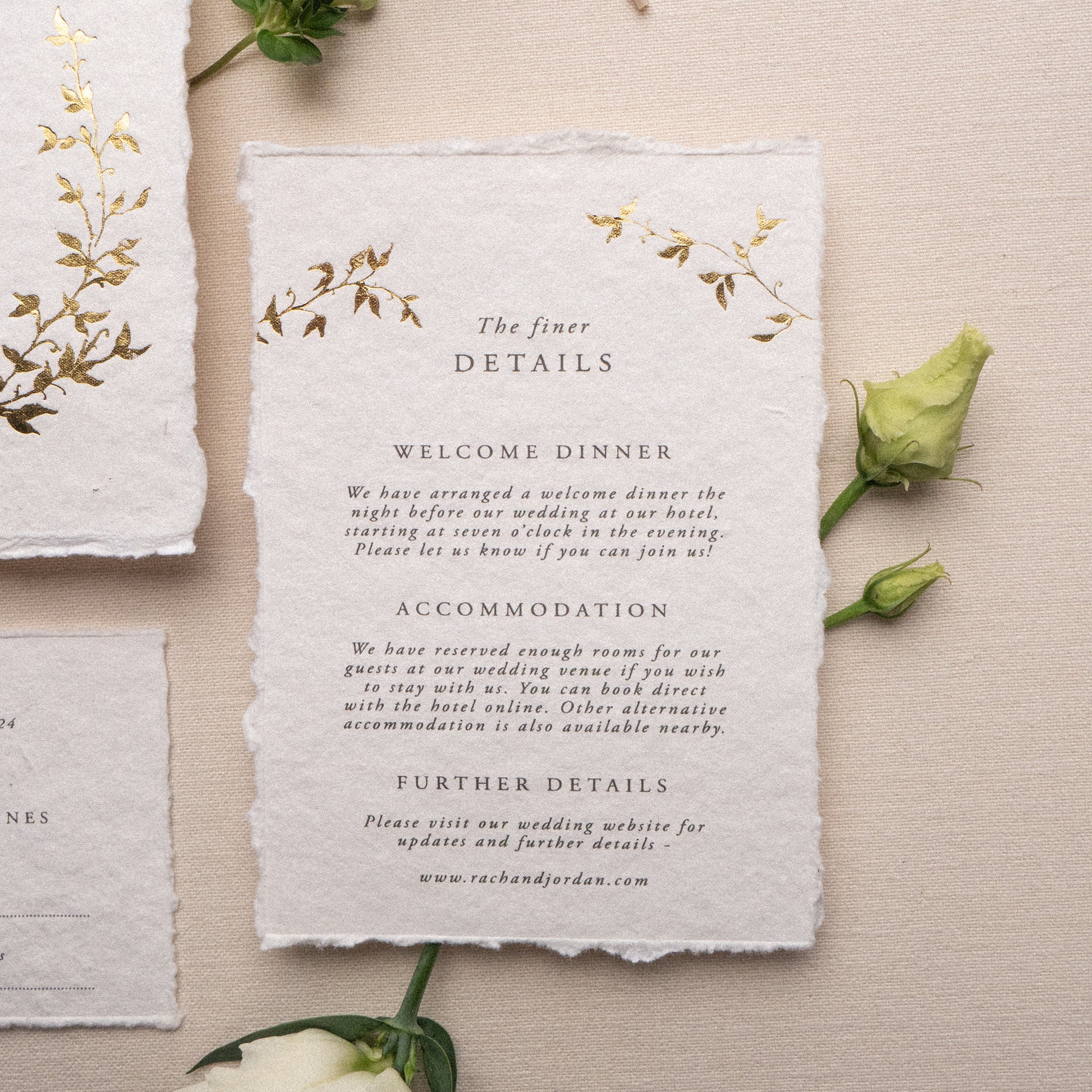 floral wedding invite