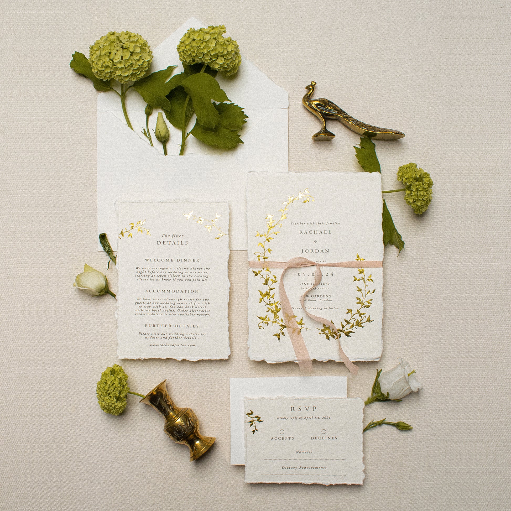 floral wedding invite