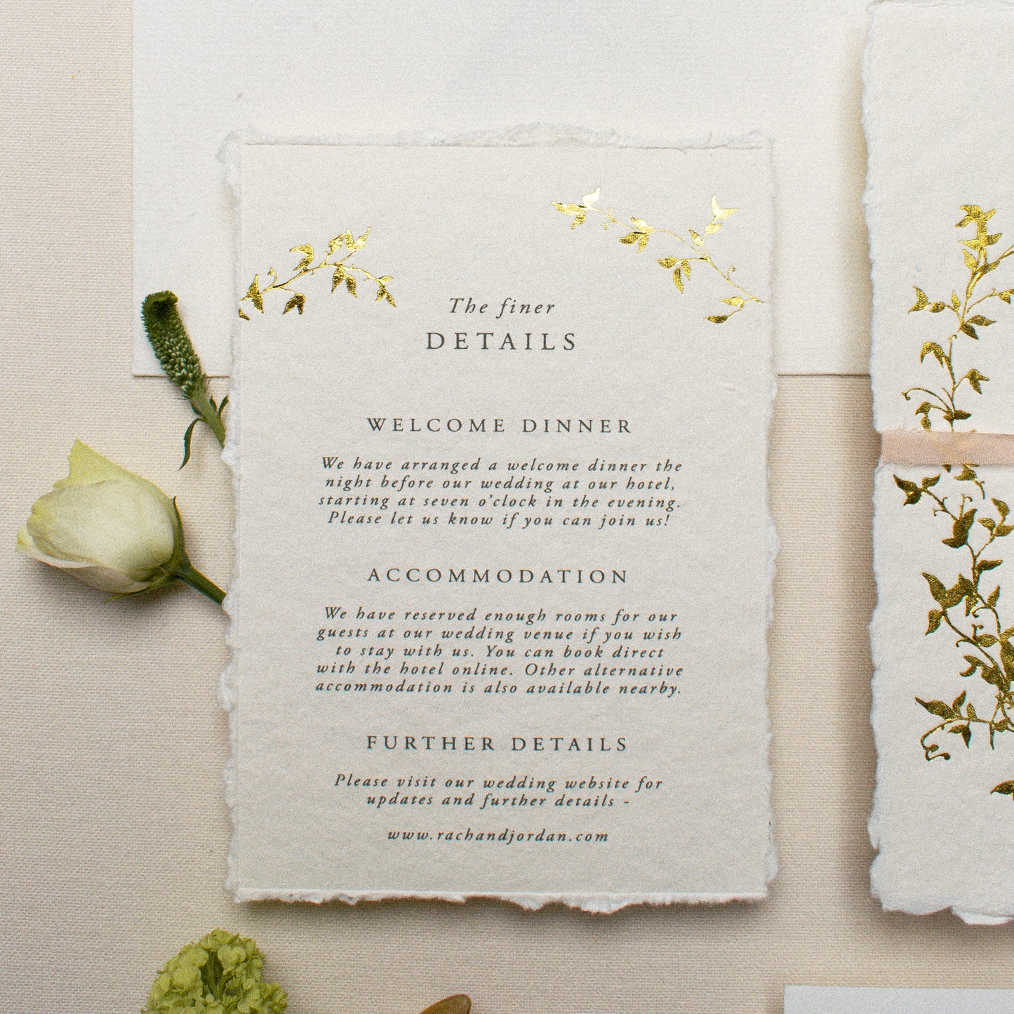 floral wedding invite