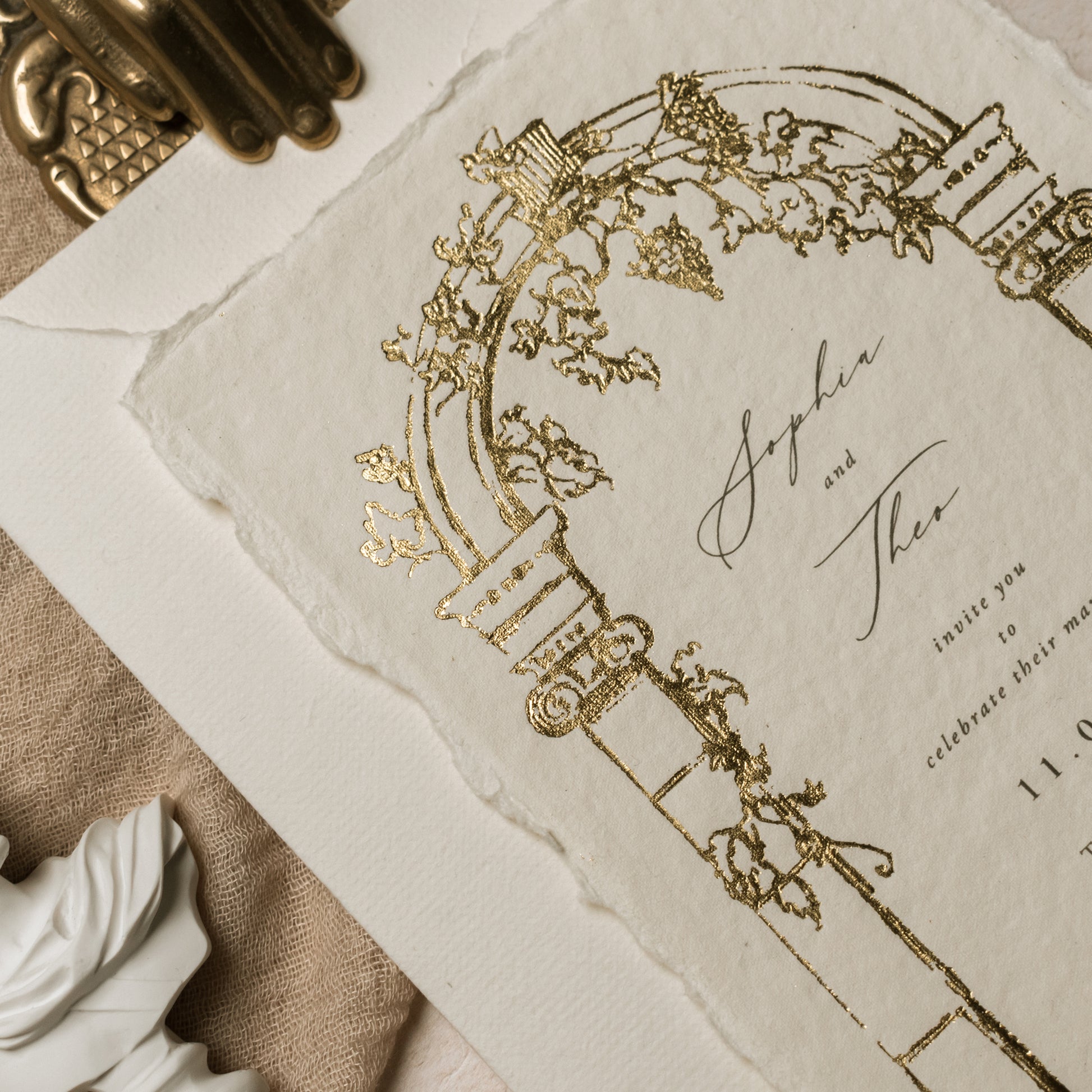 greek wedding invitation