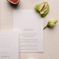 letterpress wedding venue illustration invitation with gold foil text on thick luxe ivory card