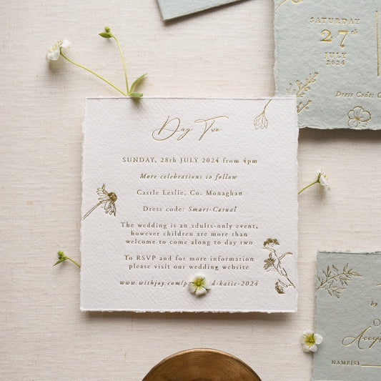 Flora Sage/Ivory Details Card
