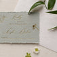 Flora Sage/Ivory RSVP Card with Return Envelope