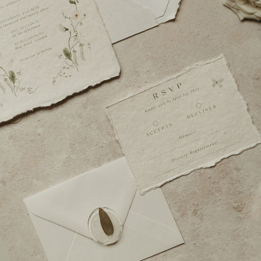 Petit Pois RSVP Card with Return Envelope