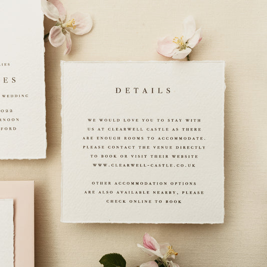 Wedding Venue Details Card