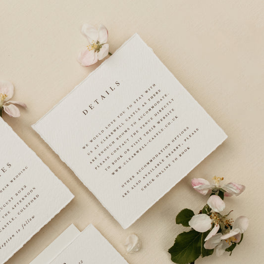 Wedding Venue Details Card