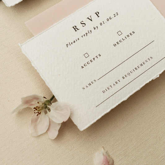 Wedding Venue RSVP Card with Return Envelope