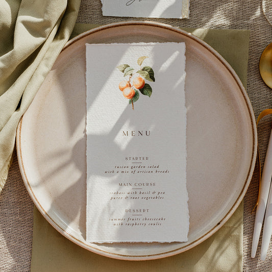 wedding menu