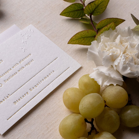 Wedding Venue Luxe RSVP Card with Return Envelope