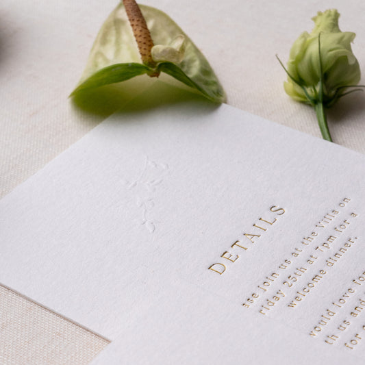 Wedding Venue Luxe Details Card