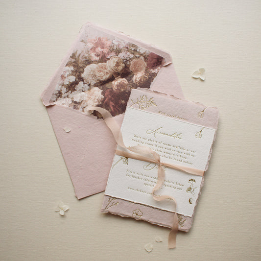 blush wedding invite