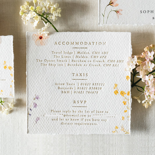 Boho Garden Gold Details Card