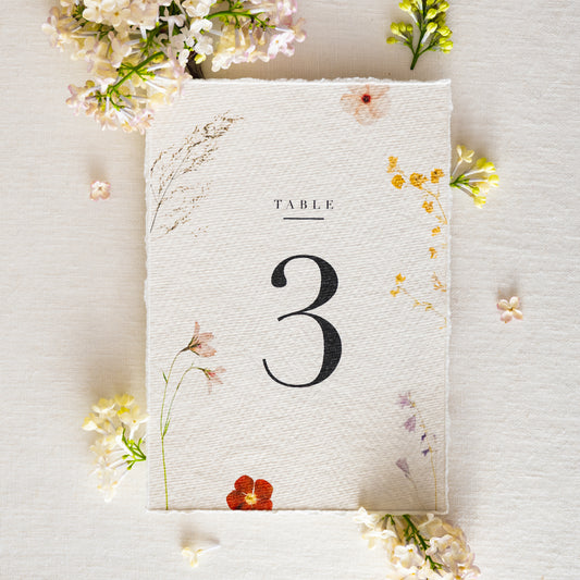 Boho Garden Table Number