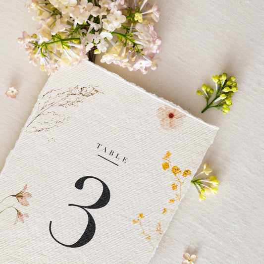 Boho Garden Table Number