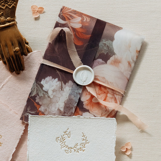 vellum wedding invite