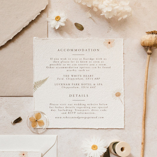 Boho Garden Wildflower Details Card