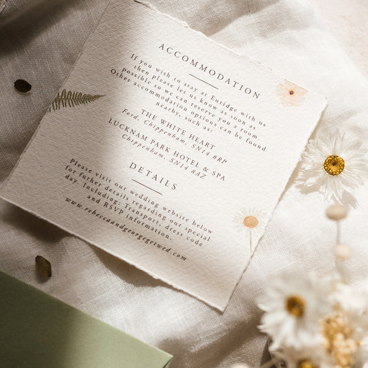 Boho Garden Wildflower Details Card