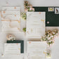 Boho Garden Gold Invitation